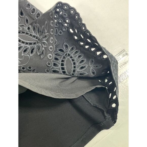 J. Mclaughlin Black Shift Dress Eyelet Embroidery Bainbridge Jewel XS - Picture 11 of 12